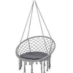 Silla colgante Outsunny con cojín 80x80x42 cm