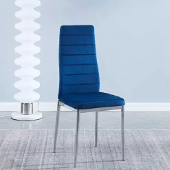 Silla comedor Avatar velvet azul 98x41x52 cm