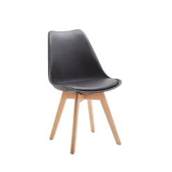 Silla de comedor Fina Deluxe asiento acolchado 82,5x49x57 cm