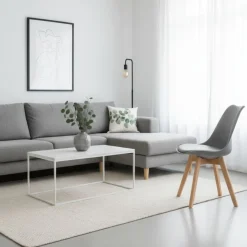 Silla de comedor Fina Deluxe asiento acolchado 82,5x49x57 cm