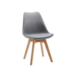 Silla de comedor Fina Deluxe asiento acolchado 82,5x49x57 cm
