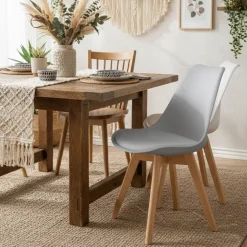 Silla de comedor Fina Deluxe asiento acolchado 82,5x49x57 cm