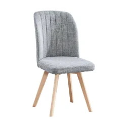 Silla de comedor Lane tapizada patas madera 92x46x55 cm