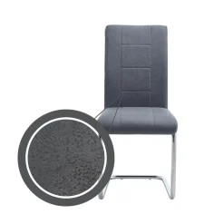 Silla de comedor San Deluxe asiento acolchado tapizado New Jade 100x44x61 cm