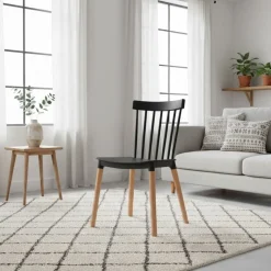 Silla de comedor Sicilia patas de madera 86,5x46,5x47 cm