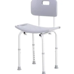 Silla de ducha antideslizante y regulable para baño WC 67,5-85,5 x 51 x 38,5 cm