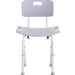 Silla de ducha antideslizante y regulable para baño WC 67,5-85,5 x 51 x 38,5 cm