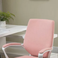 Silla de escritorio Bosque Vinsetto altura ajustable rosa 92-100x62x69 cm