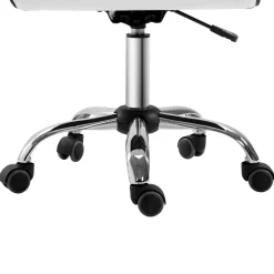 Silla de escritorio Elegance Homcom altura regulable blanco 78-90x48x52 cm