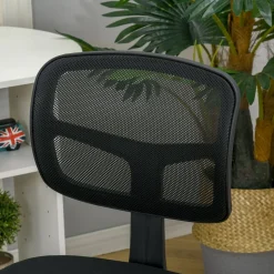 Silla de escritorio Ghel Vinsetto con altura regulable negro 77,5-89,5x43x48 cm