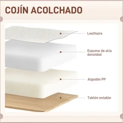 Silla de escritorio Halo Homcom altura regulable + basculante blanco 84-94x65x65 cm
