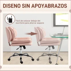 Silla de escritorio Izan Homcom altura regulable 83-93x62x65 cm