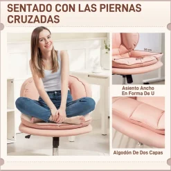 Silla de escritorio Izan Homcom altura regulable 83-93x62x65 cm