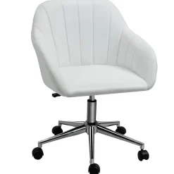 Silla de escritorio Keld Vinsetto altura ajustable blanco 79-89x60x59 cm