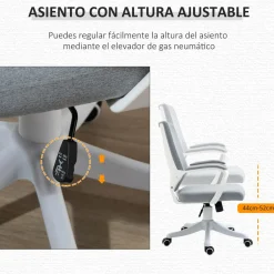 Silla de escritorio Libra Vinsetto altura regulable gris 92-100x62x69 cm