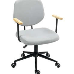 Silla de escritorio Office Homcom altura ajustable gris 84-94x59x55 cm