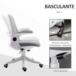 Silla de escritorio Ozono Vinsetto basculante con altura ajustable 94-104x62,5x60 cm
