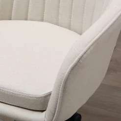 Silla de escritorio Serenique Vinsetto con reposabrazos beige 96x61x59 cm