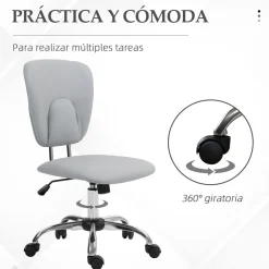 Silla de escritorio Sky Vinsetto altura regulable función basculante 87,5-96,5x50x54 cm