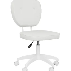 Silla de escritorio Valentín altura regulable blanco 82-92x46x59 cm
