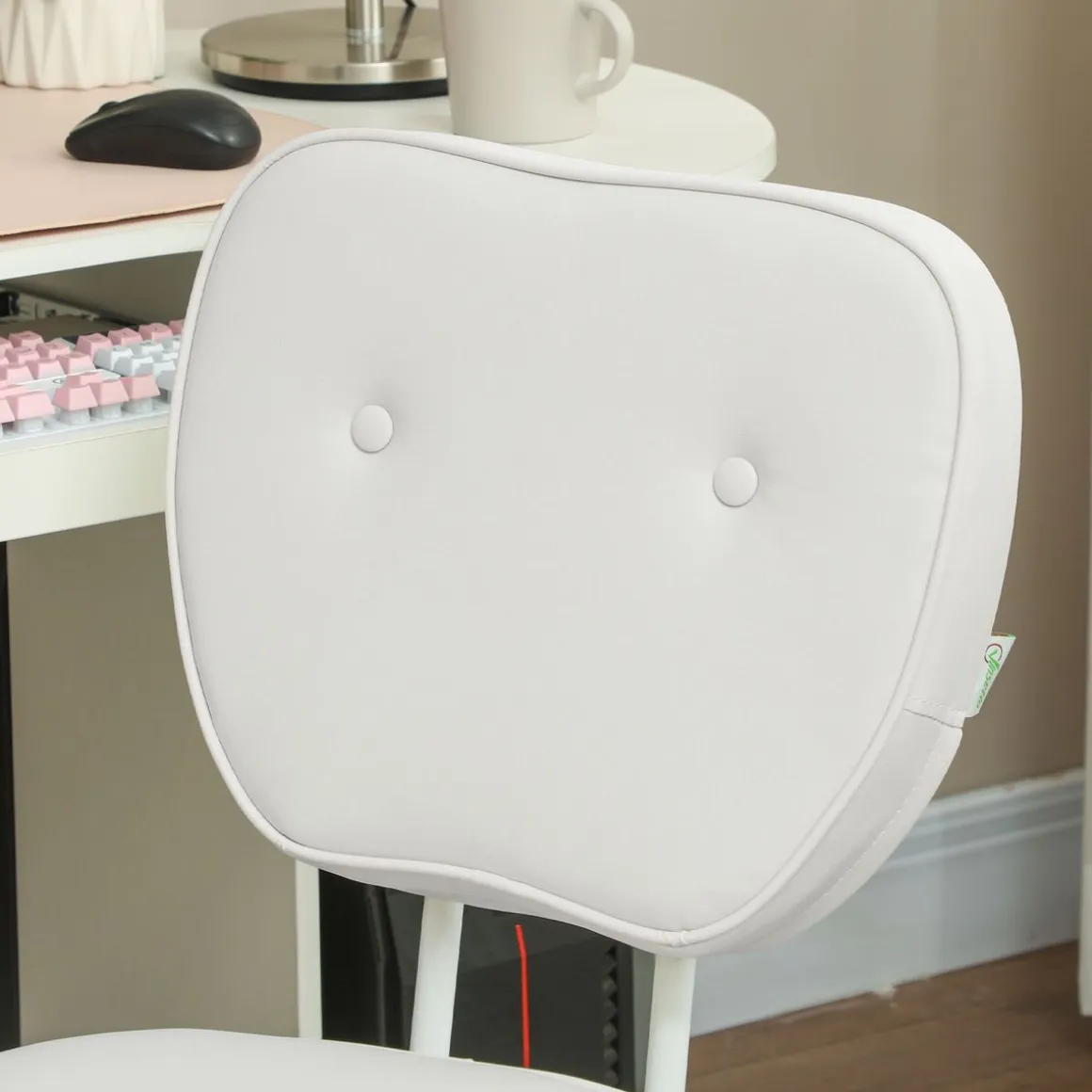 Silla de escritorio Valentín altura regulable blanco 82-92x46x59 cm