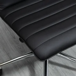 Silla de escritorio Violeta Vinsetto altura ajustable ergonómica blanco/negro 76,5-86,5x57x47 cm
