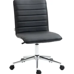 Silla de escritorio Violeta Vinsetto altura ajustable ergonómica blanco/negro 76,5-86,5x57x47 cm