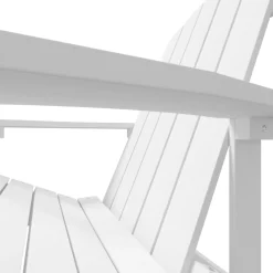Silla de jardín Adirondack HDPE blanco 92x73x83 cm
