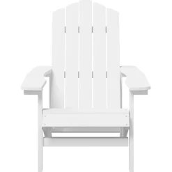 Silla de jardín Adirondack HDPE blanco 92x73x83 cm