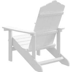 Silla de jardín Adirondack HDPE blanco 92x73x83 cm
