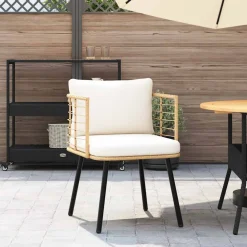 Silla de jardín Karina 2 cojines + reposabrazos 76x60x65 cm