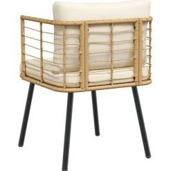 Silla de jardín Karina 2 cojines + reposabrazos 76x60x65 cm