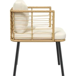 Silla de jardín Karina 2 cojines + reposabrazos 76x60x65 cm