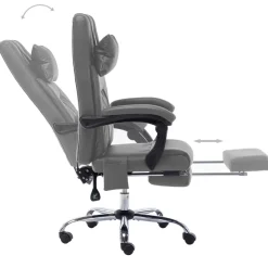 Silla de oficina Ammia función masaje reclinable 112-121x60x64 cm