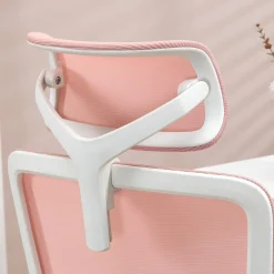 Silla de oficina Asby Vinsetto reposacabezas rosa 120-133x62x58 cm