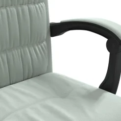 Silla de oficina Beler reclinable acolchado gris claro 112,5-122x63x56 cm