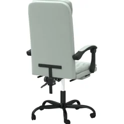 Silla de oficina Beler reclinable acolchado gris claro 112,5-122x63x56 cm