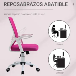 Silla de oficina Broome Vinsetto altura ajustable + reposabrazos abatible 94-104x62,5x55 cm