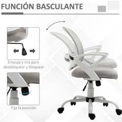 Silla de oficina Carra Vinsetto ergonómica ajustable 89-99x61x61 cm