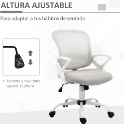 Silla de oficina Carra Vinsetto ergonómica ajustable 89-99x61x61 cm