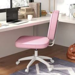 Silla de oficina Cherry Vinsetto altura regulable + ruedas rosa 82-92x46x59 cm