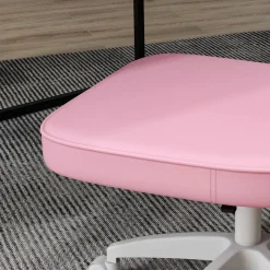 Silla de oficina Cherry Vinsetto altura regulable + ruedas rosa 82-92x46x59 cm