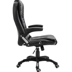 Silla de oficina Coma acolchada reclinable negro 110-119x68x71 cm
