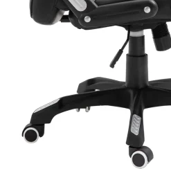 Silla de oficina Coma acolchada reclinable negro 110-119x68x71 cm