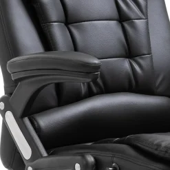 Silla de oficina Coma acolchada reclinable negro 110-119x68x71 cm