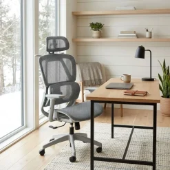Silla de oficina Ergo altura regulable transpirable 118-124x70x70 cm