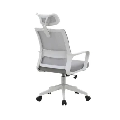 Silla de oficina ergonómica altura regulable reposacabezas 111-120x61x61 cm