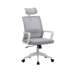 Silla de oficina ergonómica altura regulable reposacabezas 111-120x61x61 cm