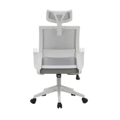 Silla de oficina ergonómica altura regulable reposacabezas 111-120x61x61 cm