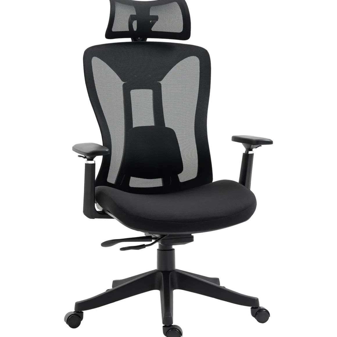 Silla de oficina Lemur Vinsetto con reposacabezas negro 120-128x70x66 cm